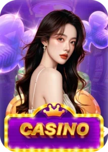 Thẻ sảnh casino SUN52 với người mẫu và nút vào chơi