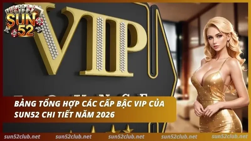 Chương Trình VIP Sun52: Cấp Bậc Và Quyền Lợi Cần Biết 3 Bảng hệ thống các cấp bậc VIP của cổng game chi tiết trong năm 2026